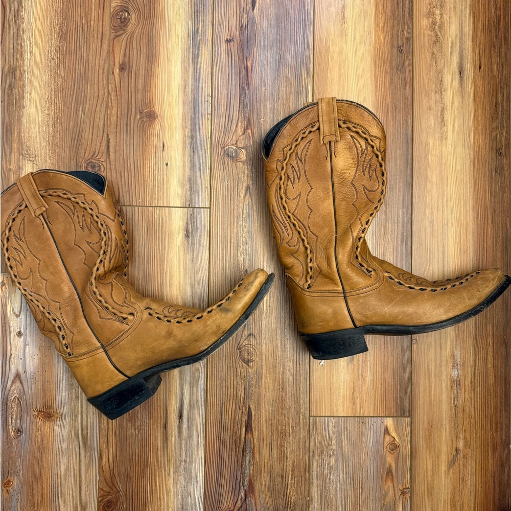 Dan Post Tan Leather Cowboy Boots